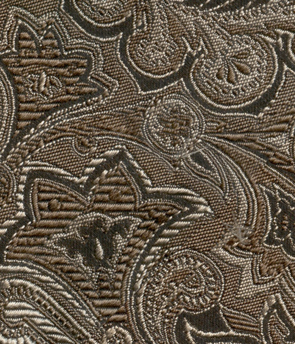 【国産】ライトブラウン×ブラック ペイズリー柄 ネクタイ