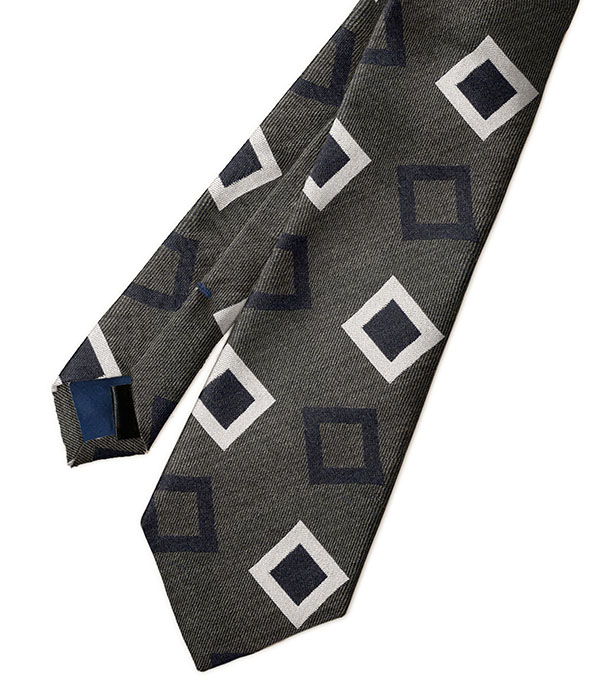 国産】グレー モチーフ柄 ネクタイ | 土井縫工所 公式通販｜オーダー