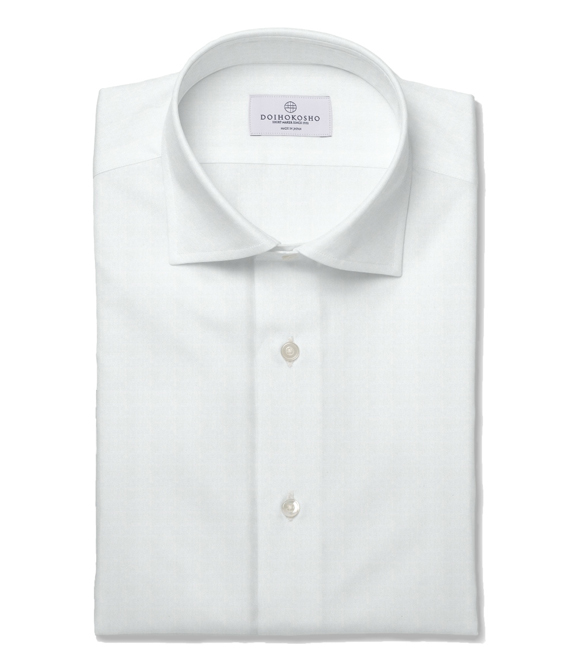 【CANCLINI Voyager】リンクルフリー ホワイトブロードドレスシャツ（Easy Order/長袖）