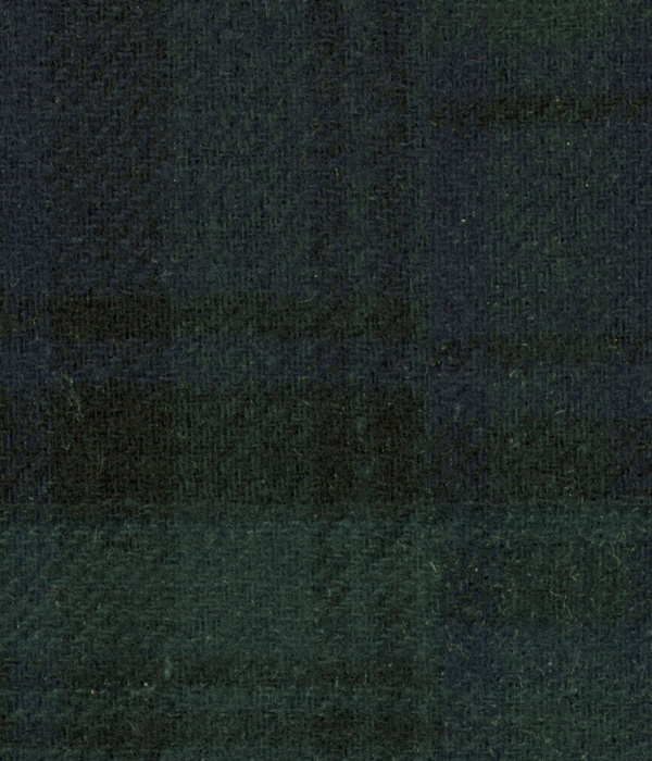 ダブルウィーブグリーン×ネイビーチェックネル斜めフラップポケットシャツアウター