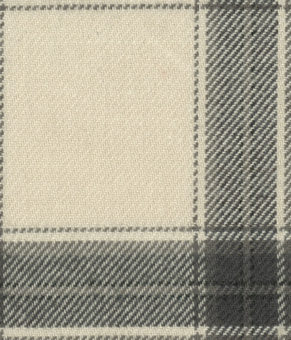 【Organic Cotton】クリーム×グレーチェックネル斜めフラップポケットシャツアウター