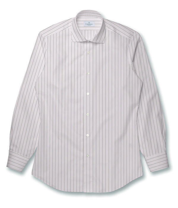 グレーストライプ ブロード ドレスシャツ