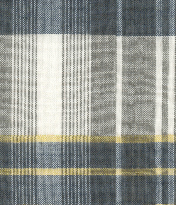 【Indian Madras】ベージュ×グレー系 マドラスチェック ドレスシャツ