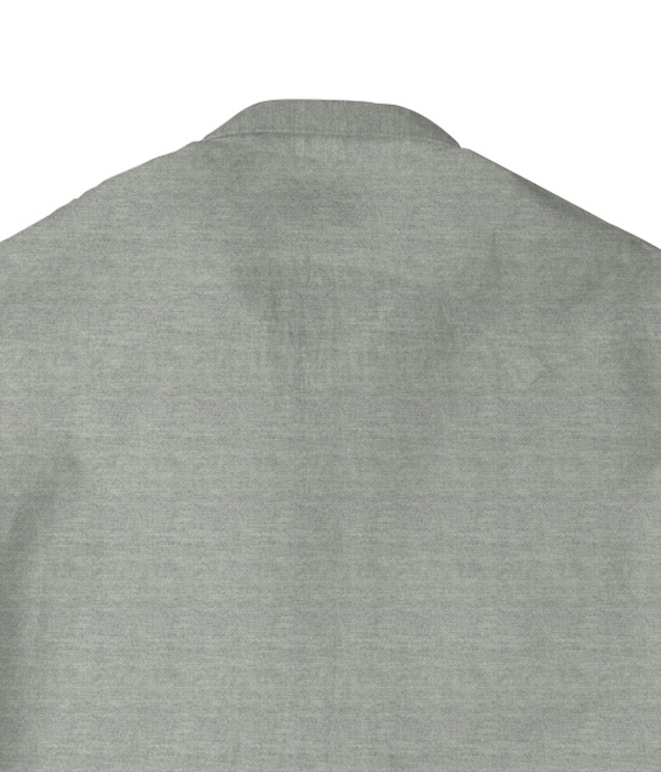 【Organic Cotton】グレー フランネル 無地 ウエスタンシャツ