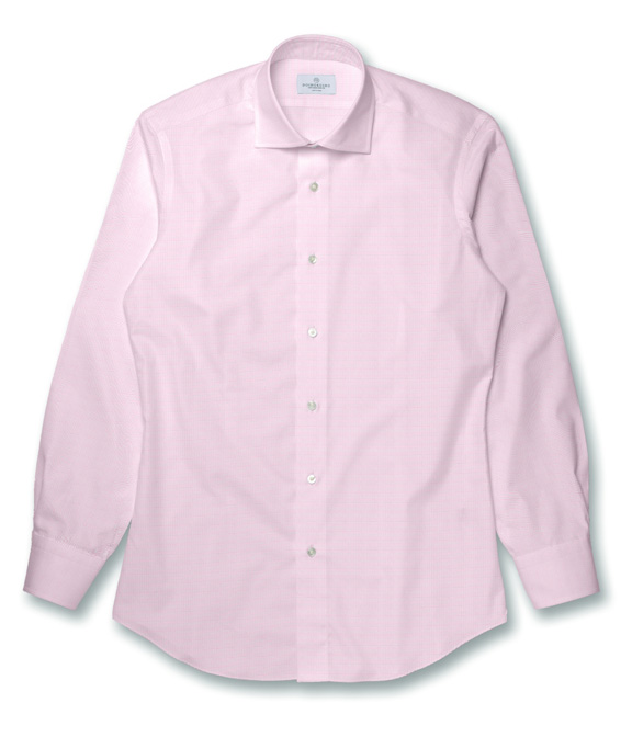 【COOLMAX】形態安定 ピンク オックスフォード ピンヘッド ドレスシャツ