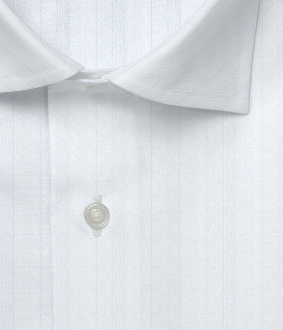 【SOLOTEX】ホワイト ドビー ヘリンボーン ドレスシャツ（Made to Measure）