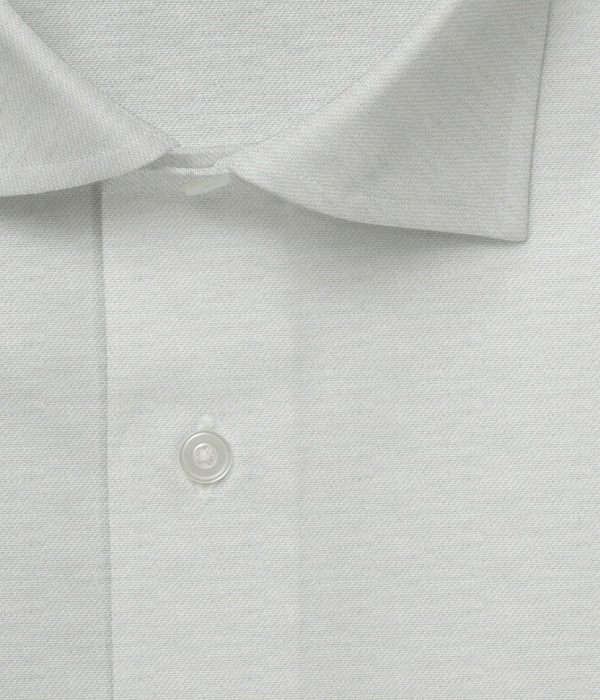 【SOLOTEX】ホワイト ニット 無地 ドレスシャツ