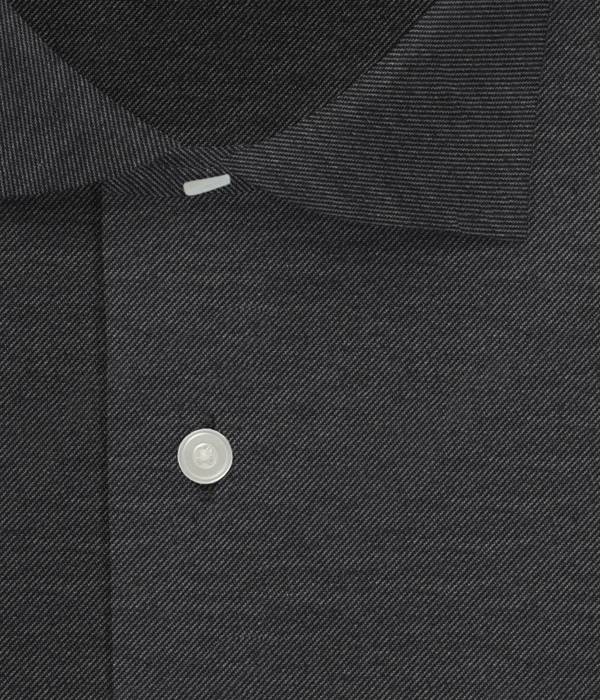 【SOLOTEX】インディゴ ニット 無地 ドレスシャツ