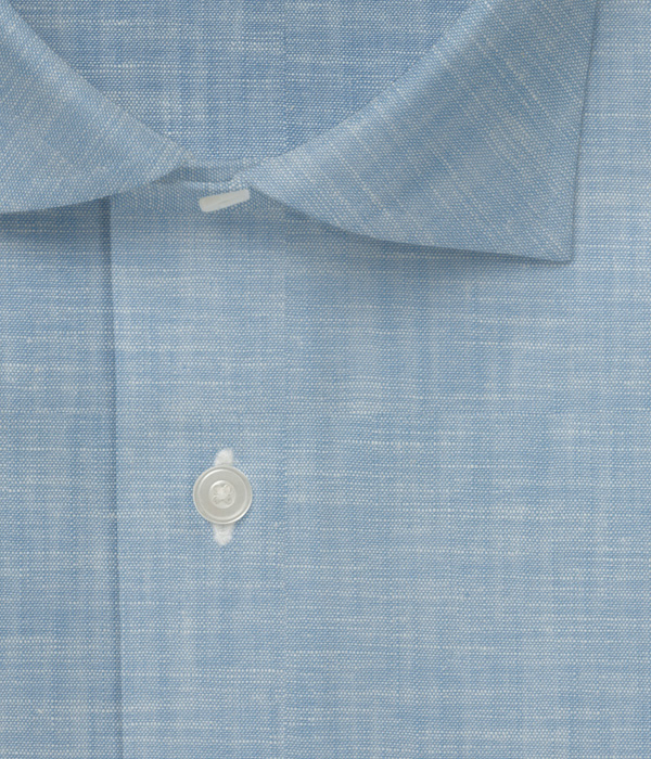 【THE STATES MADE】 サックス ダンガリー 無地 ドレスシャツ