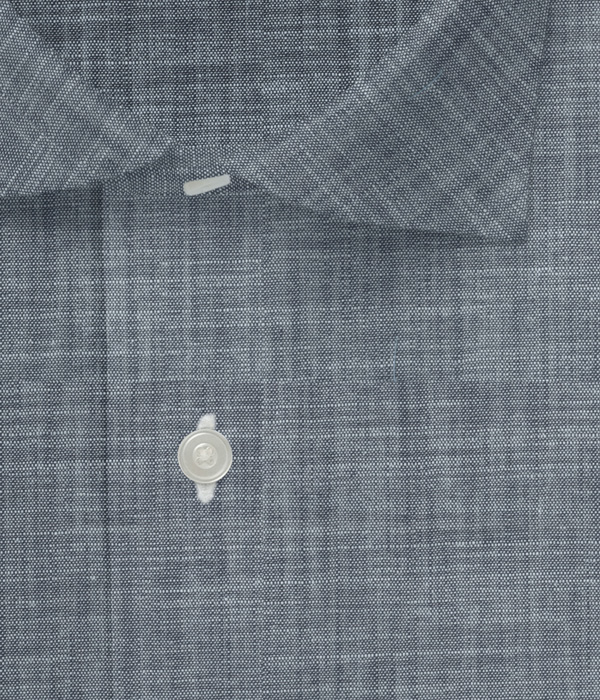 【THE STATES MADE】 ネイビー ダンガリー 無地 ドレスシャツ