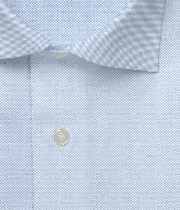 【THE STATES MADE】 サックス オックス 無地 ドレスシャツ