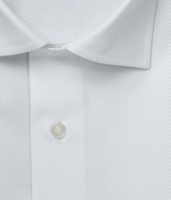 【COOLMAX】形態安定 ホワイト ツイル ドレスシャツ（Made to Measure）