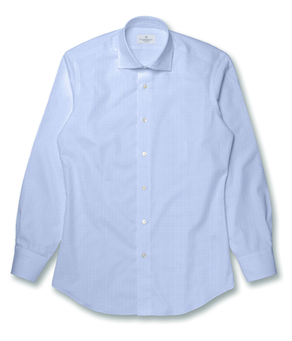 【CANCLINI】サックス オックスフォード ピンヘッド ドレスシャツ（Easy Order）