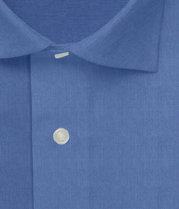 【CANCLINI】ブルー ブロード シャンブレー ドレスシャツ