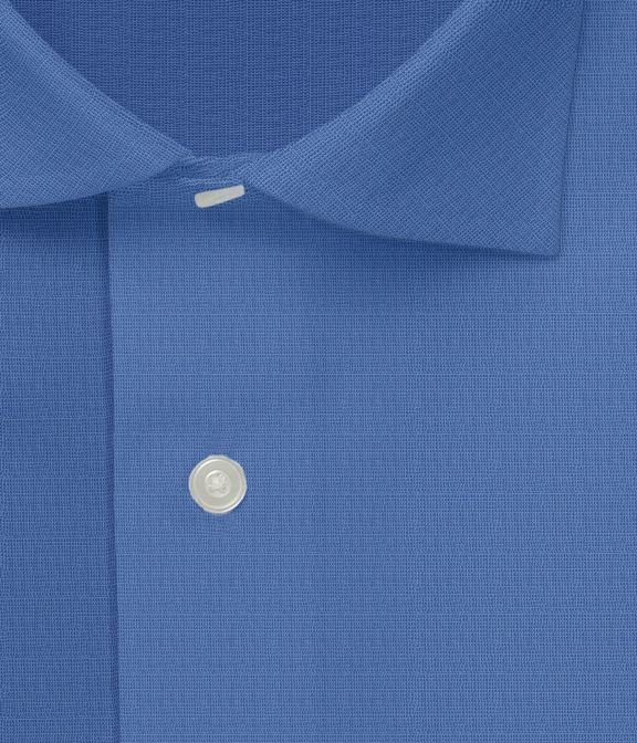 【CANCLINI】ブルー ブロード 無地 ドレスシャツ