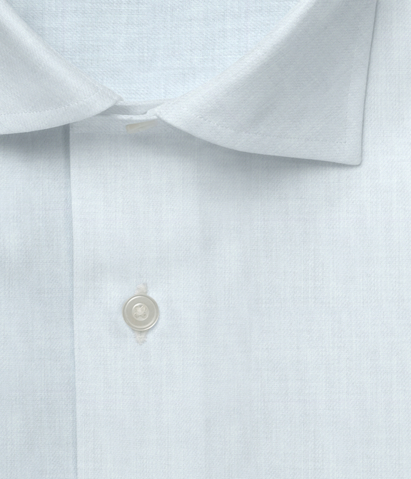 【CANCLINI】ホワイト ツイル 無地 ドレスシャツ（Made to Measure）