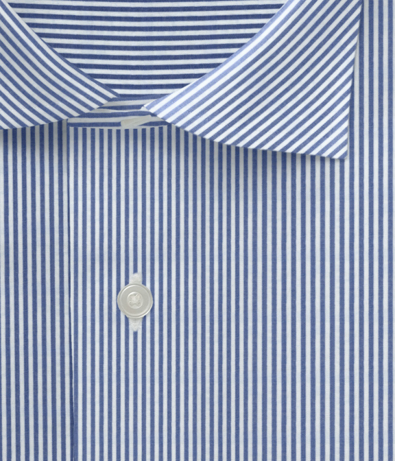 【CANCLINI｜TRAVELLER】ストレッチ&イージーケア ブルー ブロード ストライプ ドレスシャツ（Easy Order/長袖）