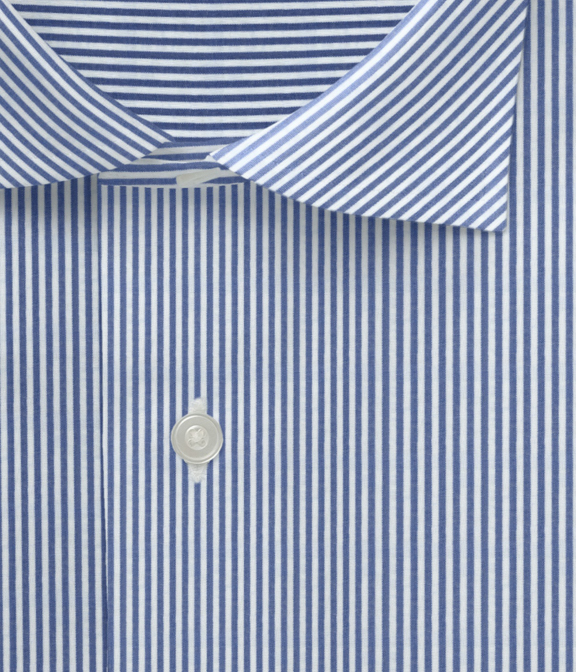 【CANCLINI|TRAVELLER】ストレッチ&イージーケア ブルー ブロード ストライプ ドレスシャツ