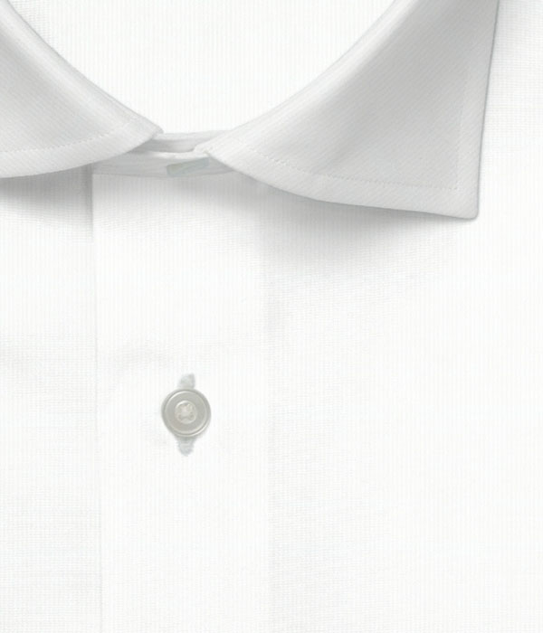 【CANCLINI】[ﾅﾁｭﾗﾙｽﾄﾚｯﾁ｜ｲｰｼﾞｰｹｱ]ホワイト ドビー ストライプ ドレスシャツ