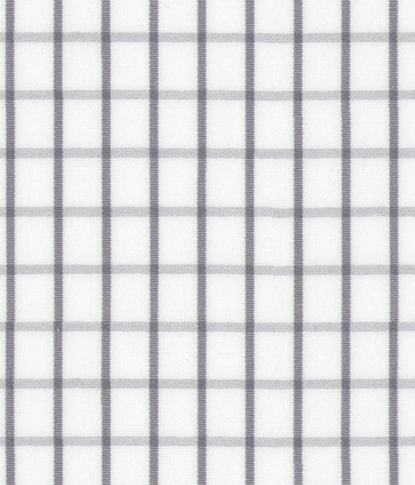 【CANCLINI】グレー ブロード グラフチェック ドレスシャツ