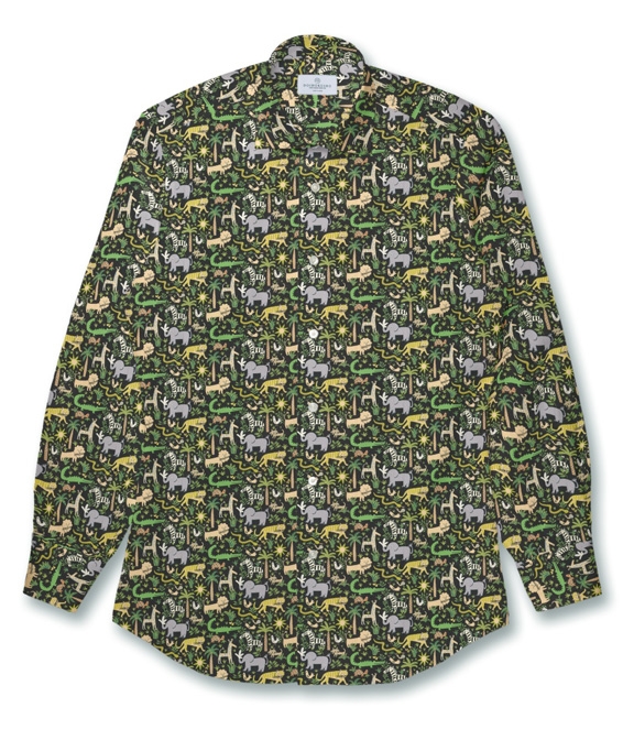 【LIBERTY】ルイズジャングル プリント ドレスシャツ（Easy Order）
