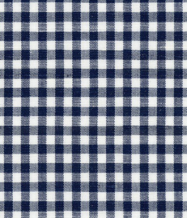 【Herdmans Linen】ネイビー 綿麻 チェック カプリシャツ