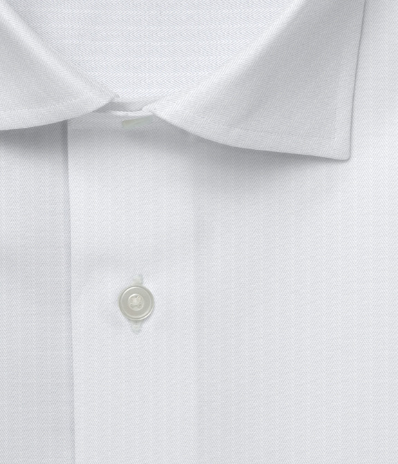 【Royal Caribbean SILVER】100/2 ホワイト ドビー ヘリンボン ドレスシャツ（Made to Measure）