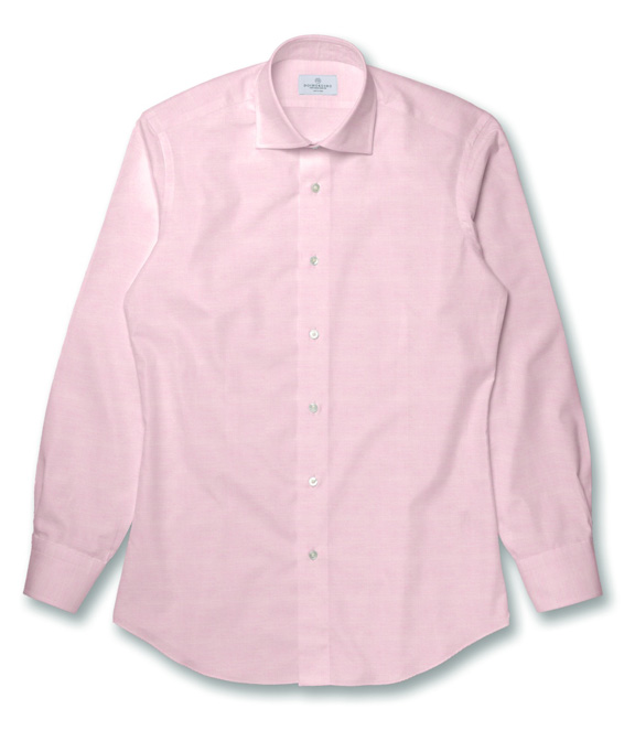 【Royal Caribbean SILVER】100/2 ピンク ブロード 無地 ドレスシャツ（Easy Order）