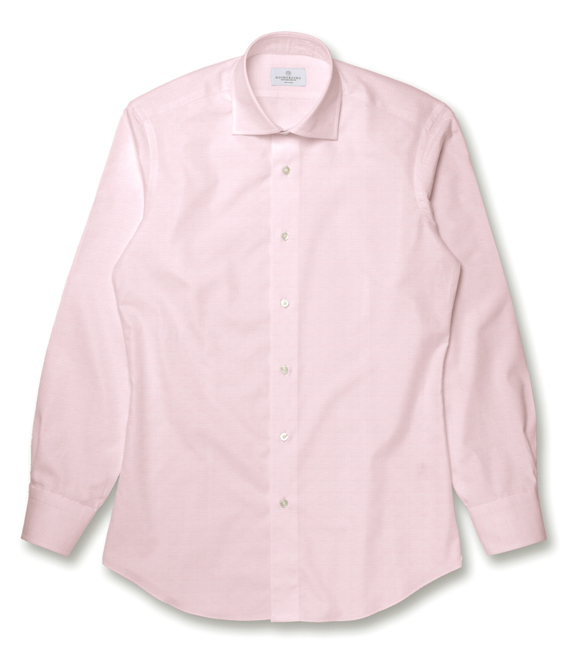 【Royal Caribbean SILVER】100/2 ピンク レノクロス 無地 ドレスシャツ