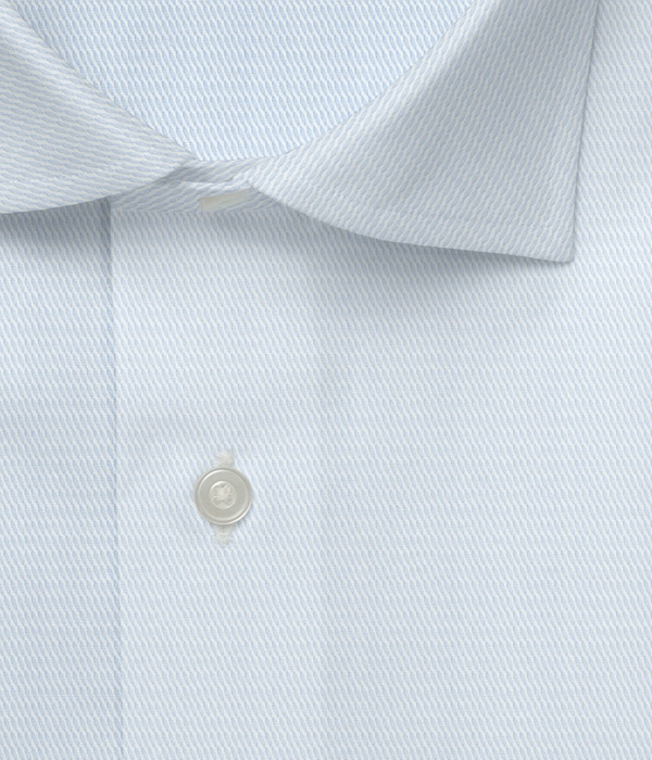 【Royal Caribbean SILVER】100/2 サックス ドビー 織り柄 シャツ