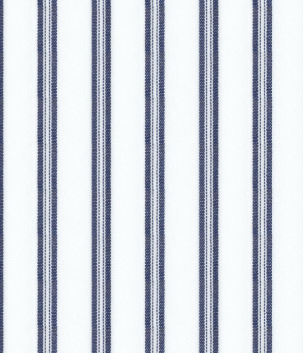 【Royal Caribbean SILVER】100/2 ネイビー ブロード ストライプ シャツ