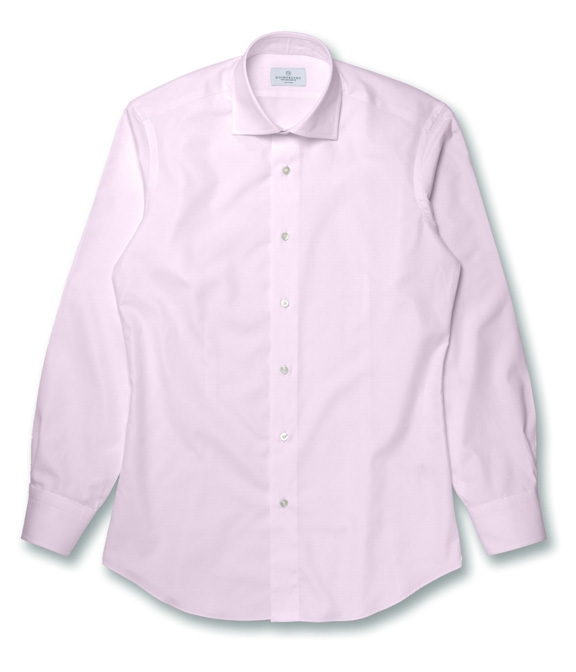【Royal Caribbean GOLD】120/2 ピンク ドビー ヘリンボン ドレスシャツ