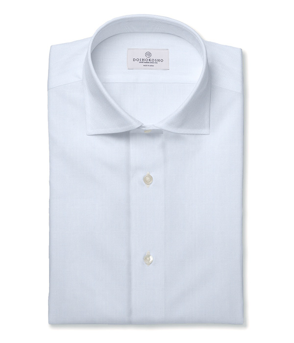 【Royal Caribbean GOLD】120/2 サックス オックス 無地 シャツ