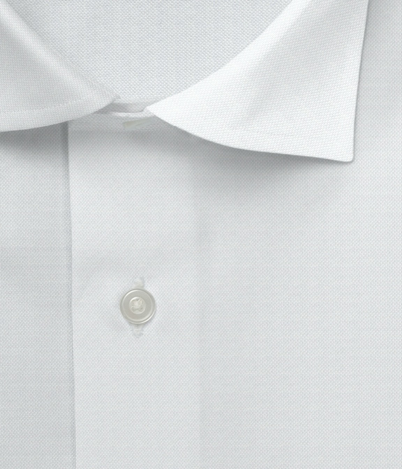 【AMERICAN SEA ISLAND COTTON】ホワイト オックス 無地 ドレスシャツ（Made to Measure）