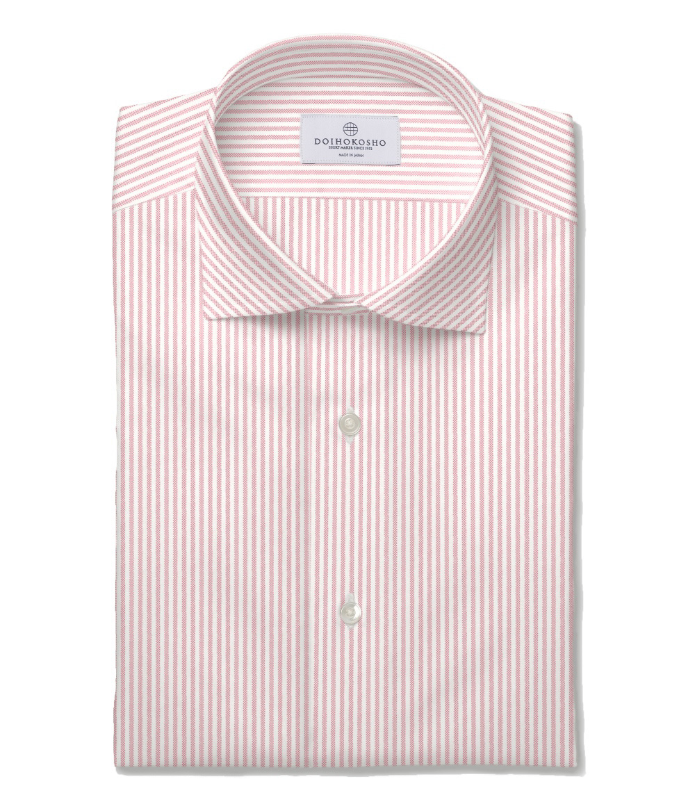 【AMERICAN SEA ISLAND COTTON】レッド オックス ストライプ ドレスシャツ