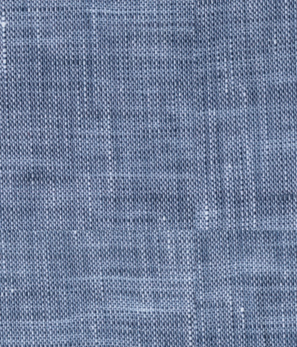 【ALBINI Linen】ネイビー リネン 無地 カプリシャツ