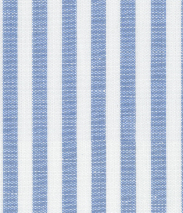 【ALBINI Linen】サックス 綿麻 ストライプ カプリシャツ