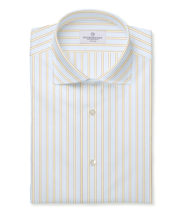 【SIDOGRAS】マルチカラー地付きストライプ ドレスシャツ