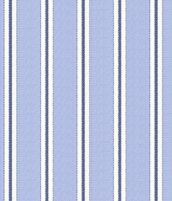 【SIDOGRAS】ブルー地付き ツイル ストライプ ドレスシャツ