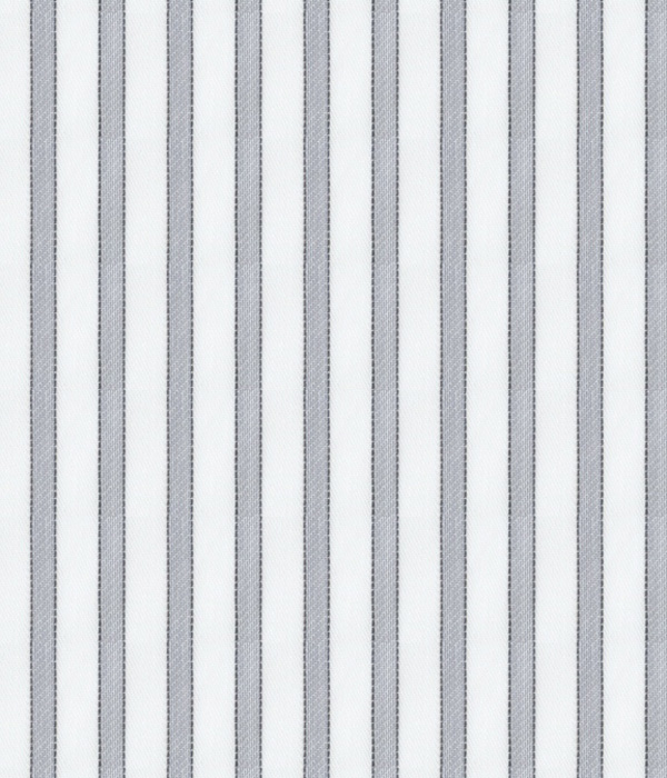 【Albini】グレー ドビー ストライプ ドレスシャツ