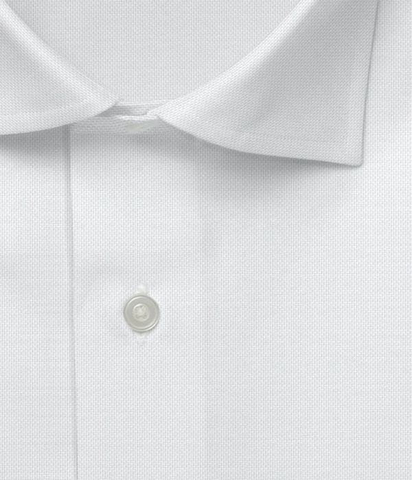 【Albini】ホワイト オックス 無地 ドレスシャツ