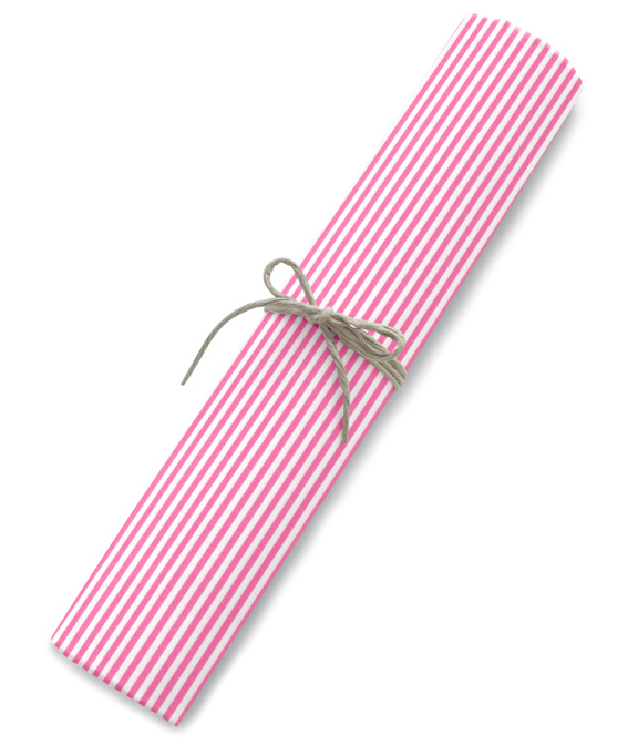 【まとめ買い対象】ピンクブロードストライプシャツ