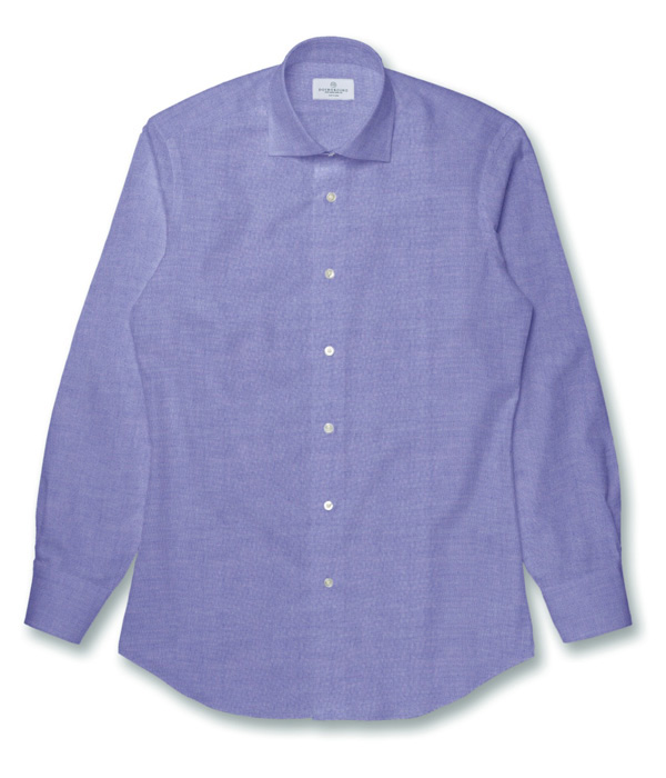 【まとめ買い対象】ブルーピンオックス無地シャツ