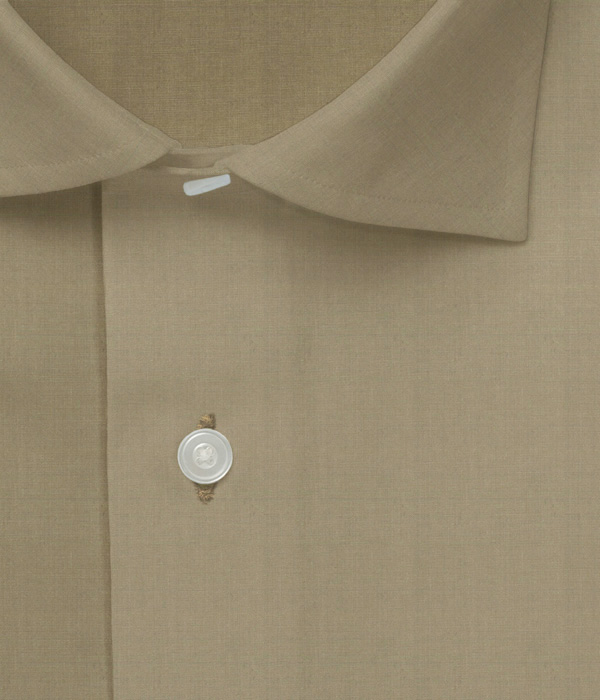 【まとめ買い対象】ベージュタイプライター無地シャツ