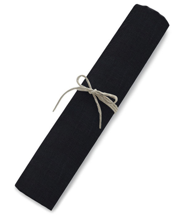 【まとめ買い対象】リネンネイビー無地シャツ