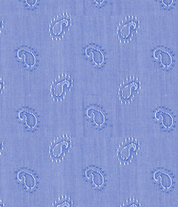 【まとめ買い対象】ブルーペイズリー柄シャツ