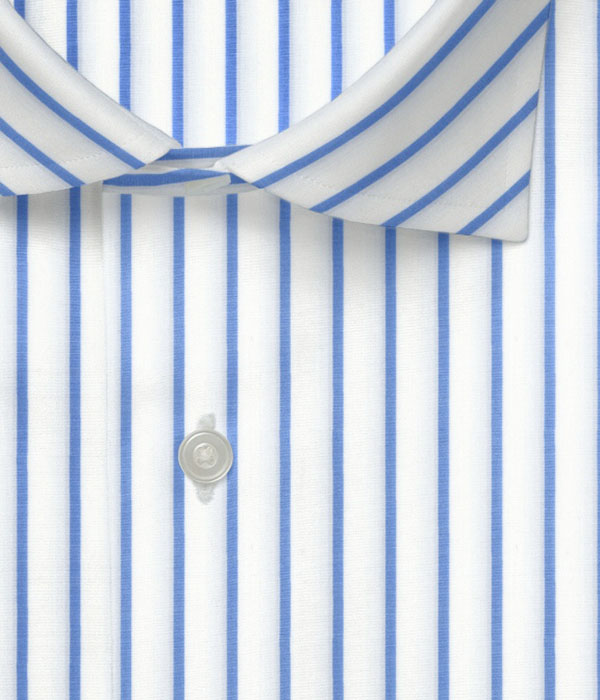 【まとめ買い対象】サックスブロードストライプシャツ