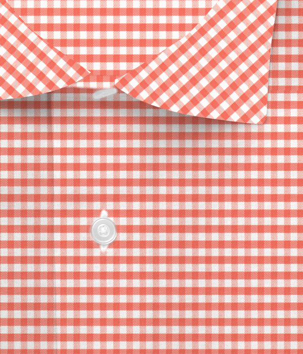 【まとめ買い対象】オレンジオックスチェックシャツ