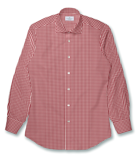 【まとめ買い対象】レッドチェックブロードシャツ
