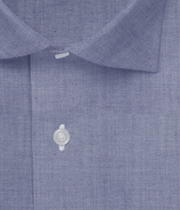 【まとめ買い対象】IMPORT ネイビーピンオックス無地シャツ